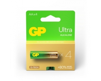 AA Batterie GP Alkaline Ultra, 80% stärker, 1,5V (4 Stück)