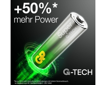 C Baby Batterie GP Alkaline Super, 50% stärker, 1,5V (2 Stück)