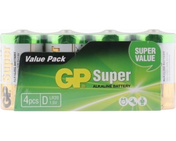 D Mono Batterie GP Alkaline Super 1,5V 4 Stück