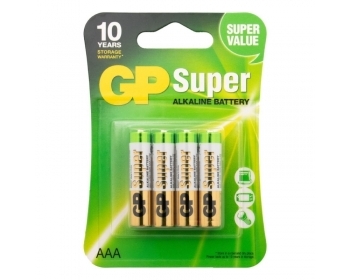 AAA Batterie GP Alkaline Super 1,5V 4 Stück