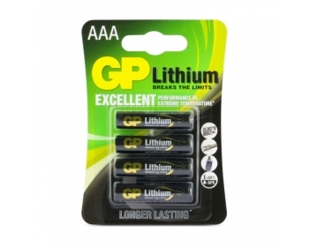 AAA Batterie GP Lithium 1,5V 4 Stück