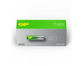 AA Batterie GP Alkaline Super, 50% stärker, 1,5V (40 Stück)