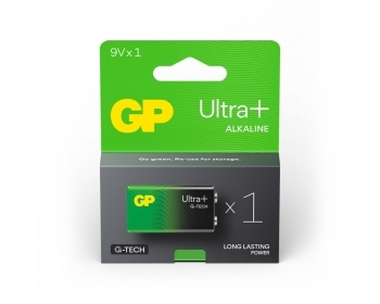 9V Batterie GP Alkaline Ultra+, 200% stärker, 9V (1 Stück)