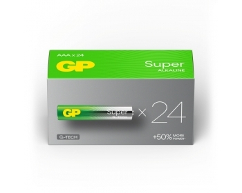 AAA Batterie GP Alkaline Super, 50% stärker, 1,5V (24 Stück)