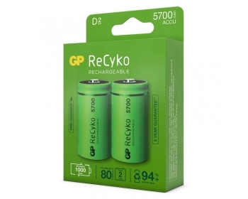 D Mono Akku GP NiMH 5700 mAh ReCyko 1,2V 2 Stück