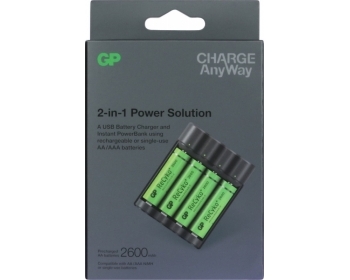 Powerbank + USB Ladegerät GP X411 4 x ReCyko+ 2600 mAh 1.0A