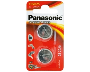 PANASONIC CR2025, Lithium Knopfzelle BL2