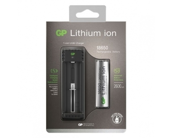 USB-Modell Ladegerät GP L111 1 x Li-Ion+ 18650 2600 mAh