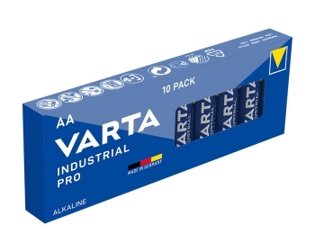 VARTA Batterie Alkaline, Mignon, AA, LR06, 1.5V, Industrial Pro, Retail Box (10-Pack)