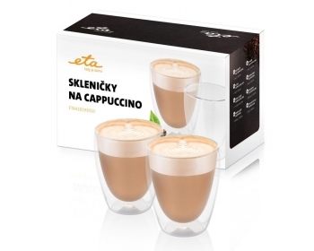 ETA Cappuccino Glas Set , Cappuccino Gläser , Volumen des Glases 240 ml , 2 Stück pro Packung