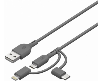 GP CY1N, 3in1 / USB-A / USB-C / Micro-USB / Lighting, Lade-/Sync-Kabel, 1,0m