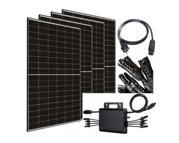 Balkonkraftwerk 1500W - 4x JA Solar 415W Black Frame und 1x Hoymiles 1500W (ohne Halterung)