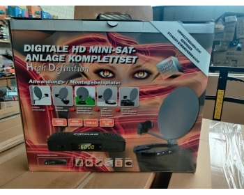 CD08-EASY Camping-SAT in praktischer Box, 35 cm Spiegel, EASYFIND LNC, 10m Anschlusskabel