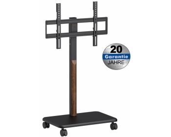 HP126L, 32" - 85" (81 - 216 cm), belastbar bis 50 kg, feststellbare Räder, Farbe: Schwarz / Wallnuss