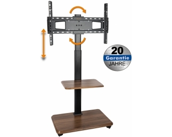 HP130L, TV Ständer mit Rollen höhenverstellbar, 32" - 75" (81 - 190 cm), Belastung bis 45 kg, Hoch- oder Querformat