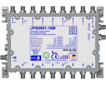 JPS0901-16M, Einkabelumsetzer für 2 (4) Satelliten, a²CSS29 Stammleitungen (passiv), Sat kaskadierbar,1x Ausgang