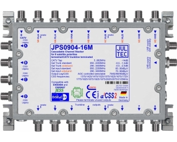 JPS0904-16M, Einkabelumsetzer für 2 (4) Satelliten, a²CSS 9 Stammleitungen (passiv), Sat kaskadierbar,4x Ausgang