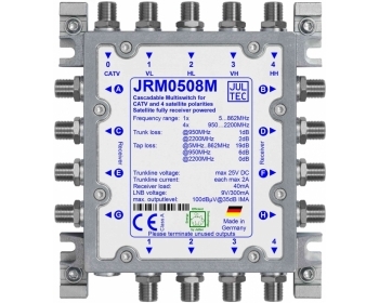 JRM0508M, Kaskaden-Multischalter 5 Eingänge/ 8 Ausgänge, kein Netzteil erforderlich!