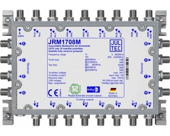 JRM1708M ,Multischalter für 4 Satelliten 17 Stammleitungen (passiv), SAT kaskadierbar