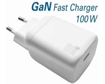 MQ7WL, GaN Schnellladegerät 100 W, 1x USB C, Eingang: 200-240 V, Ausgang: 5 V – 20 V (max. 5 A / 100 W), PPS & AVS Unterstützung