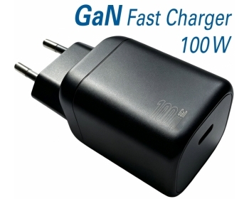 MQ7L, GaN Schnellladegerät 100 W, 1x USB C, Eingang: 200-240 V, Ausgang: 5 V – 20 V (max. 5 A / 100 W), PPS & AVS Unterstützung
