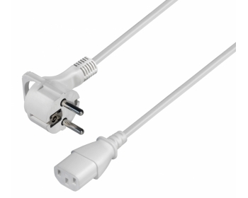 KGK20-3,5W, 3,5m  Flach-Schutzkontakt Stecker - Kaltgeräte-Kupplung IEC320C13