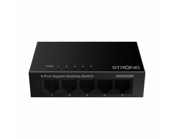 Gigabit LAN Switch; 5 Ports; LED-Statusleuchten; Metall