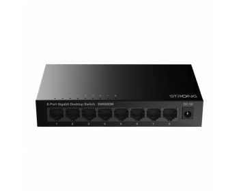 Gigabit LAN Switch; 8 Ports; LED-Statusleuchten; Metall