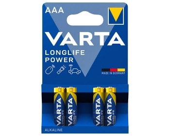 VARTA 4903, Longlife Power AAA, Batterie Alkaline LR03, Micro, 1.5 V, Blister (4)