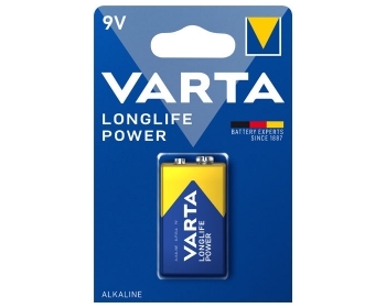 VARTA 4922, Longlife Power 9Volt, Batterie Alkaline 1604, 6LR61, 9V Blister (1)