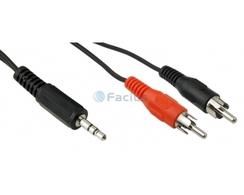 5,0 m, Audio-Adapter-Kabel 3,5mm/ 2xCinch, Blister Folienbeutel (1)