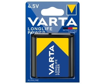 VARTA Longlife Power 4912, Flachbatterie 4,5 Volt, 3R12