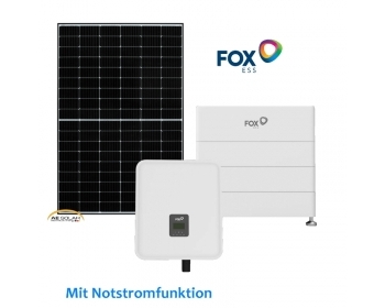 SET-FOX ESS H3-6kW, SET - Hybrid-WR(6KW), 11,4kWh Speicher, 15 Solarpanele, Notstromfähig