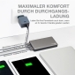 Powerbank GP MP15MA grau 15.000 mAh 3 USB-Anschlüsse mAh 3A Type C