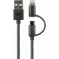 GP 0,15 m, Lightning/ Micro-USB auf USB-A Ladekabel, CB03, Apple MFI lizensiert