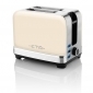 STORIO (Toaster) Beige, Leistungsaufnahme: 980 W , Einstellbare Toastzeit (7 Stufen) , 2 Schlitze für 2