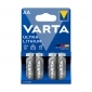 VARTA Batterie Lithium, Mignon, AA, FR06, 1.5V, Ultra Lithium, Professional, Retail Blister (4-Pack)