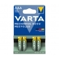 VARTA Akku NiMH, Micro, AAA, HR03, 1.2V/800mAh, Accu Recycled, Pre-charged, Retail Blister (4-Pack)