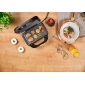 SORENTO PLUS (6in1 Sandwichmaker) Schwarz/Edelstahl, Leistungsaufnahme 900 W , 5 austauschbare, antihaftbe