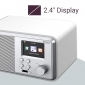 DAB 300 IR weiß, WLAN-Internet Radio mit DAB+ Empfang, Bluetooth, Wecker, USB, UPnP, Musik Streaming, 6,1 cm Farb-TFT-Display
