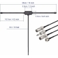 DAB386, DAB UKW Radio Antenne FM Dipolantenne mit 3m Verlängerungskabel für Tragbaren Radio-Tuner Stereo-Empfänger AV-Empfänger