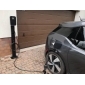 Standsäule für Wallbox Ladestationen für Elektroautos (Schwarz)