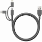 GP CY1N, 3in1 / USB-A / USB-C / Micro-USB / Lighting, Lade-/Sync-Kabel, 1,0m