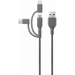 GP CY1N, 3in1 / USB-A / USB-C / Micro-USB / Lighting, Lade-/Sync-Kabel, 1,0m