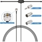 DAB386, DAB UKW Radio Antenne FM Dipolantenne mit 3m Verlängerungskabel für Tragbaren Radio-Tuner Stereo-Empfänger AV-Empfänger