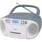 RCR2260 weiß/blau, Boombox mit Radio, MP3/CD, Kassette und AUX-IN