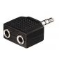 AC16L, Klinkenstecker 3,5 mm stereo - 2x Klinkenkupplung 3,5 mm stereo