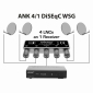 ANKARO ANK 4/1 DiSEqC WSG, DiSEqC Schalter 2.0 für 4 LNCs, 1 Ausgang, mit Wetterschutzgehäuse, für Mastmontage