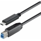 C512-2L, 1,8m Verbindungskabel USB Typ C Stecker - USB 3.1 Typ B Stecker, abwärtskompatibel mit USB 2.0