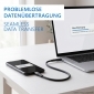 C528-1L, 1,0 m, USB C Kabel 60 W mit Soft-Touch Silikonmantel, USB C Stecker - USB C Stecker, 60 W, USB 2,0 (480 Mbit/s)